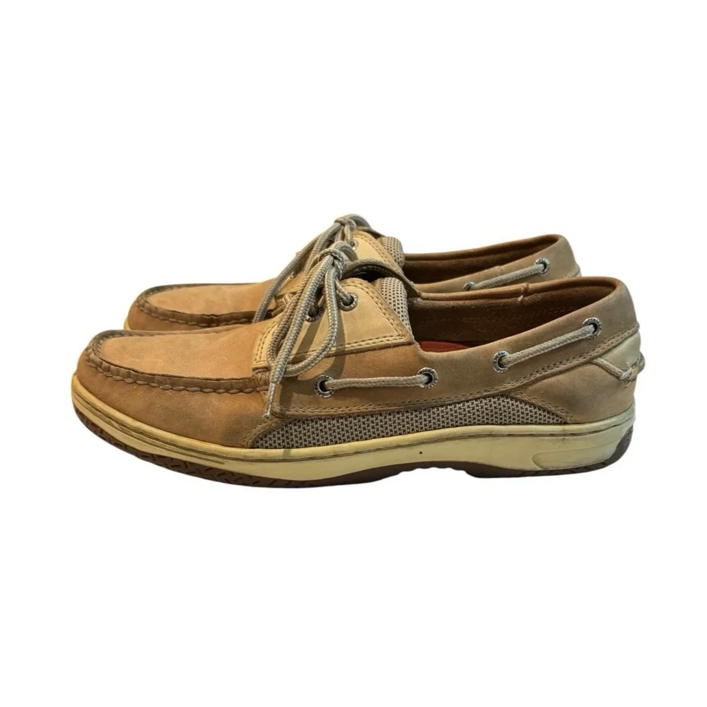 Sperry Top-Sider Men’s Brown Leather Boat Shoes Lace Up US 9M 0799023